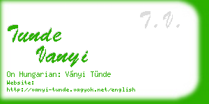 tunde vanyi business card