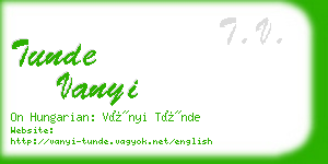 tunde vanyi business card